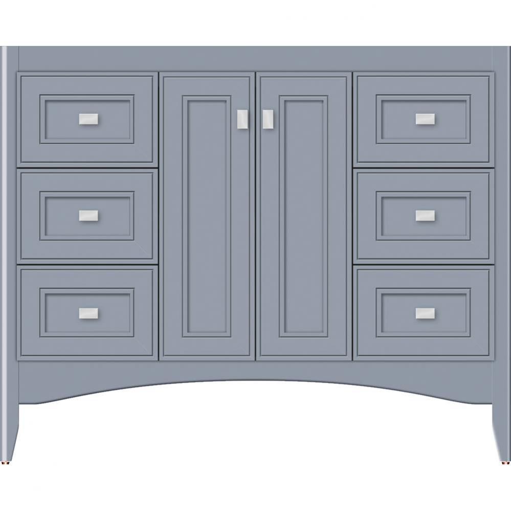 42 X 21 X 34.5 Wallingford View Vanity Deco Miter Sat Silver Sb