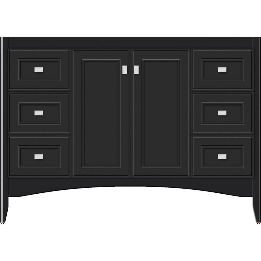 48 X 21 X 34.5 Wallingford View Vanity Deco Miter Sat Black Sb