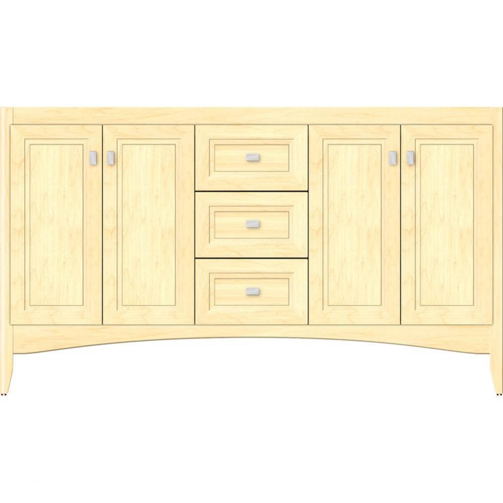 60 X 21 X 34.5 Wallingford View Vanity Ogee Miter Nat Maple Db