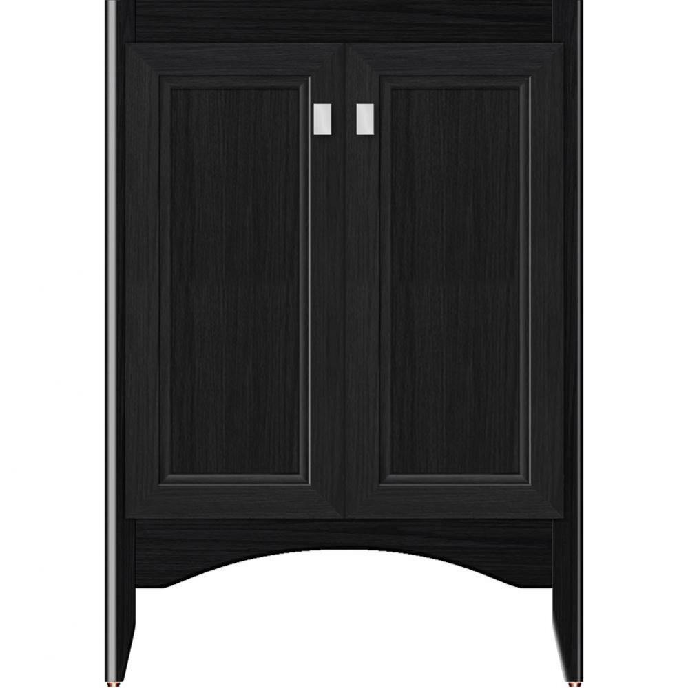 24 X 18 X 34.5 Wallingford View Vanity Ogee Miter Midnight Oak Std