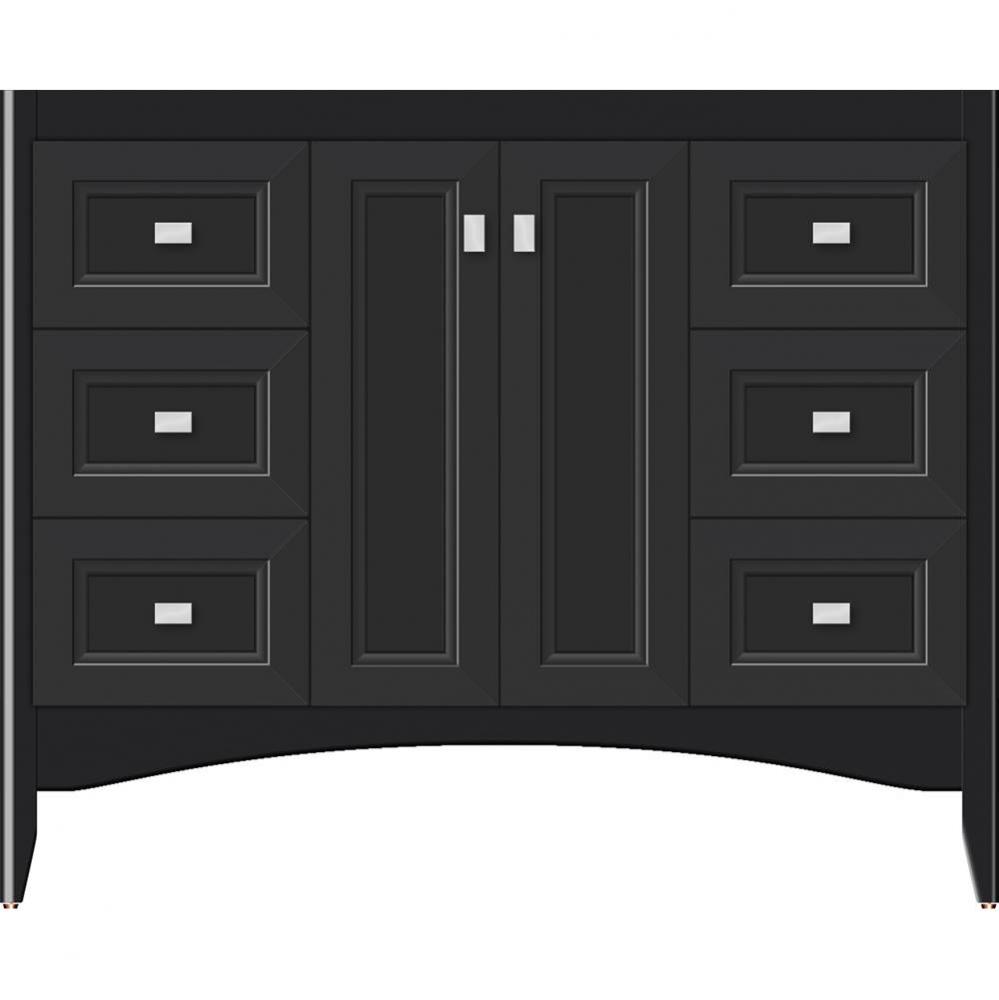 42 X 21 X 34.5 Wallingford View Vanity Ogee Miter Sat Black Sb