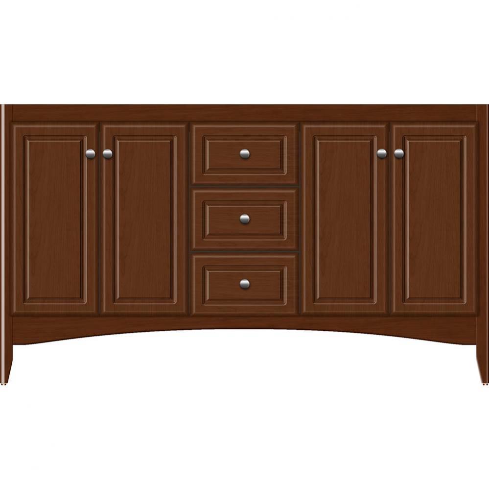 60 X 18 X 34.5 Wallingford View Vanity Ultra Pecan Cherry Db