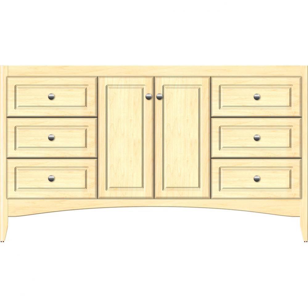 60 X 21 X 34.5 Wallingford View Vanity Ultra Nat Maple Sb