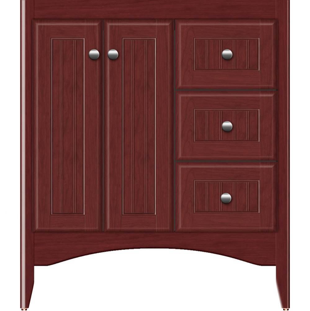 30 X 21 X 34.5 Wallingford View Vanity Beaded Dk Cherry Rh