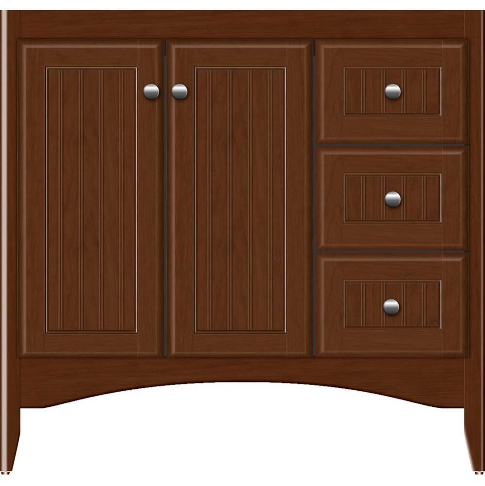 36 X 18 X 34.5 Wallingford View Vanity Beaded Pecan Cherry Rh