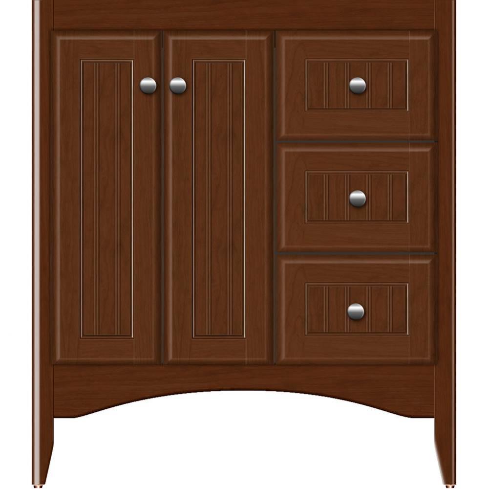 30 X 18 X 34.5 Wallingford View Vanity Beaded Pecan Cherry Rh