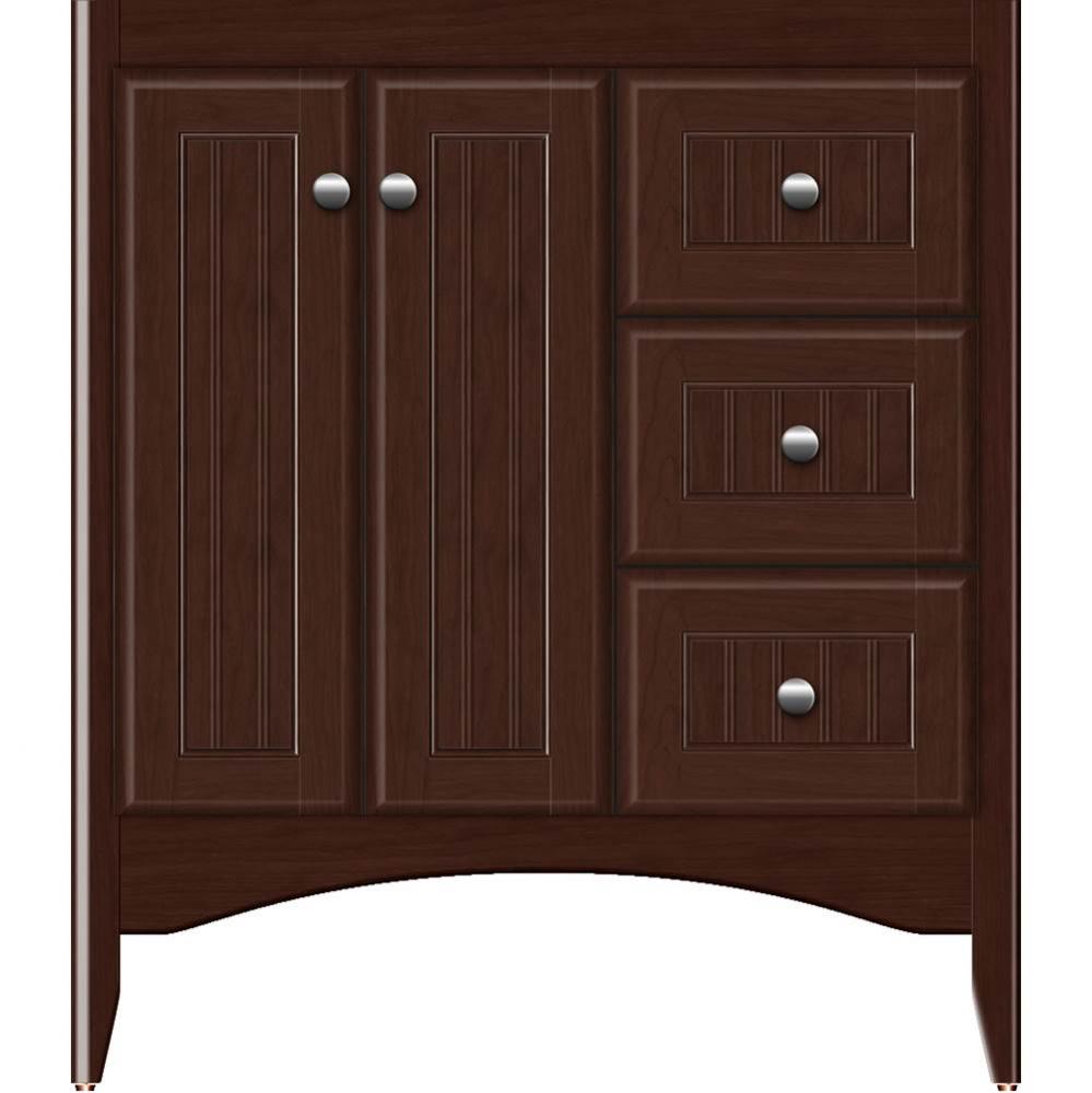 30 X 18 X 34.5 Wallingford View Vanity Beaded Choc Cherry Rh