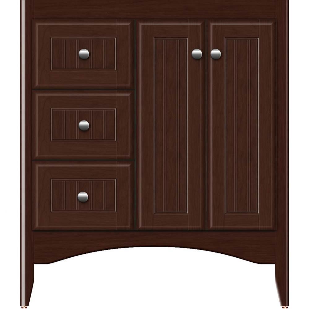 30 X 21 X 34.5 Wallingford View Vanity Beaded Choc Cherry Lh