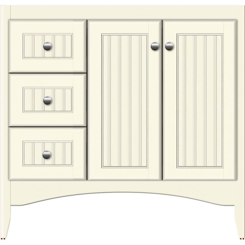 36 X 18 X 34.5 Wallingford View Vanity Beaded Sat Biscuit Lh