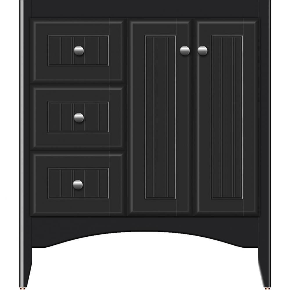 30 X 21 X 34.5 Wallingford View Vanity Beaded Sat Black Lh