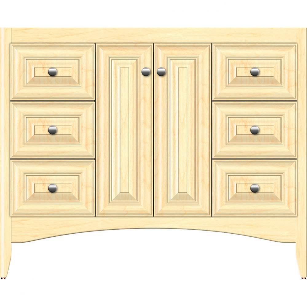 42 X 21 X 34.5 Wallingford View Vanity Classic Miter Nat Maple Sb