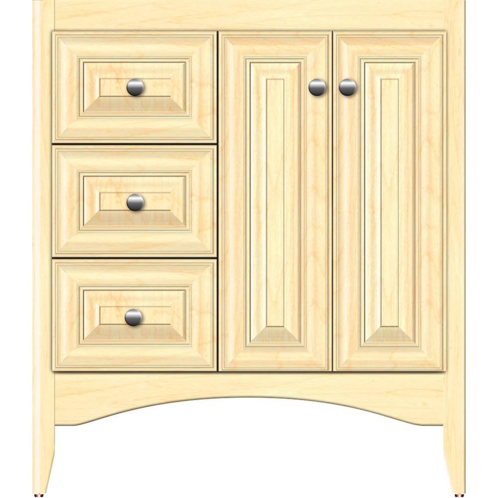 30 X 21 X 34.5 Wallingford View Vanity Classic Miter Nat Maple Lh