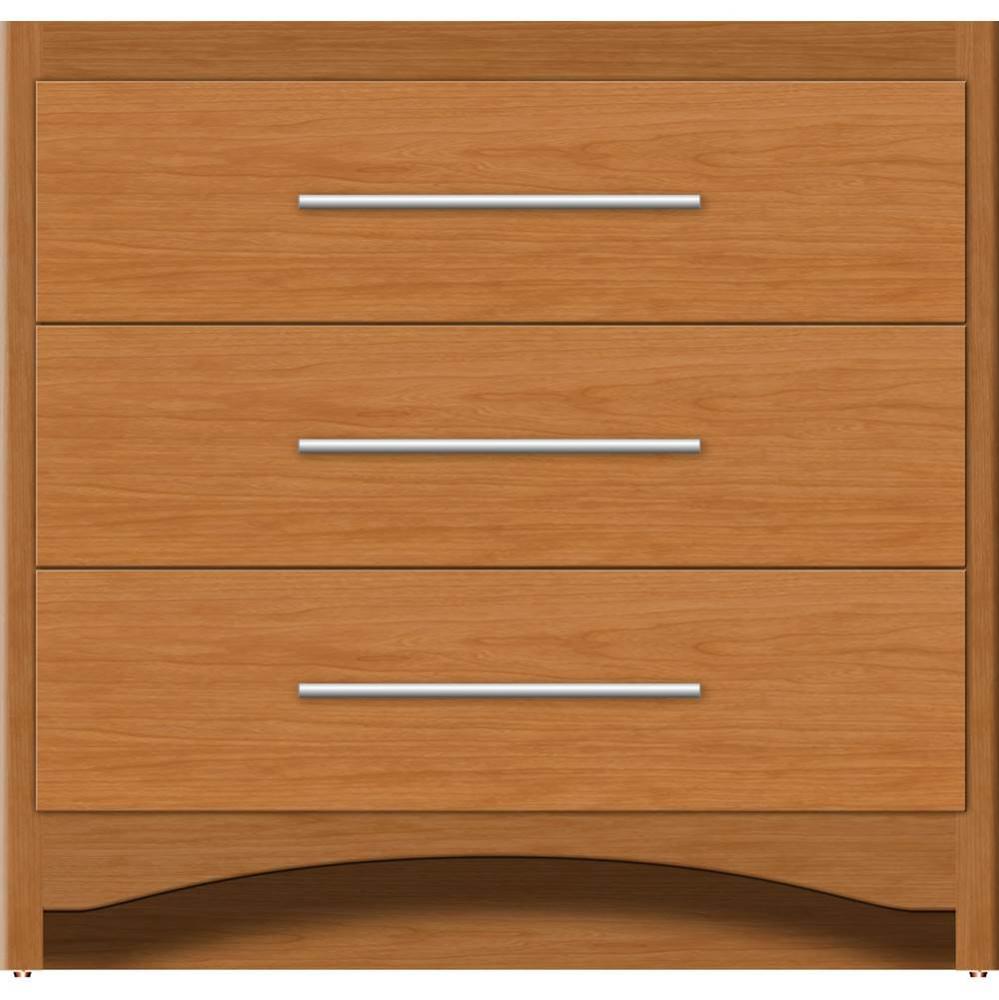 36 X 18 X 34.5 Ravenna Town Vanity Slab Nat Cherry 3 Drw