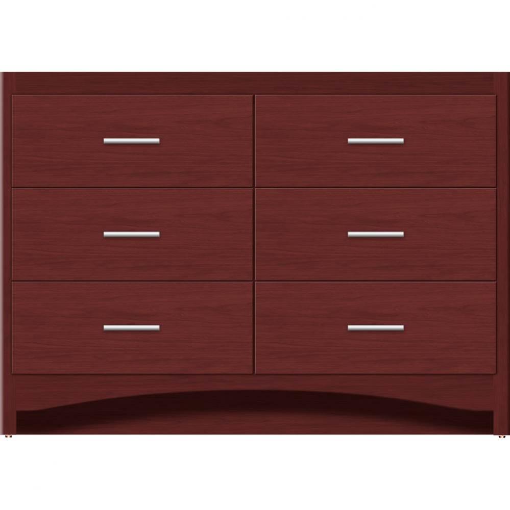 48 X 18 X 34.5 Ravenna Town Vanity Slab Dk Cherry 6 Drw