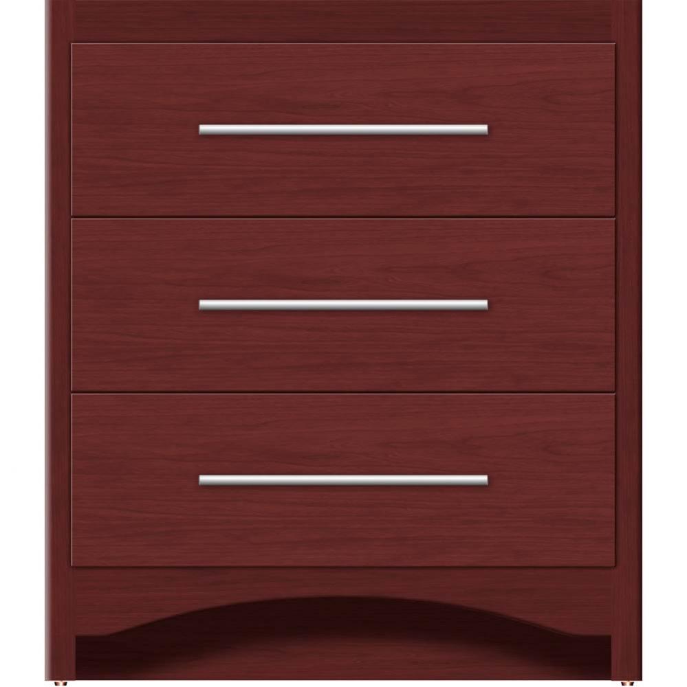 30 X 21 X 34.5 Ravenna Town Vanity Slab Dk Cherry 3 Drw