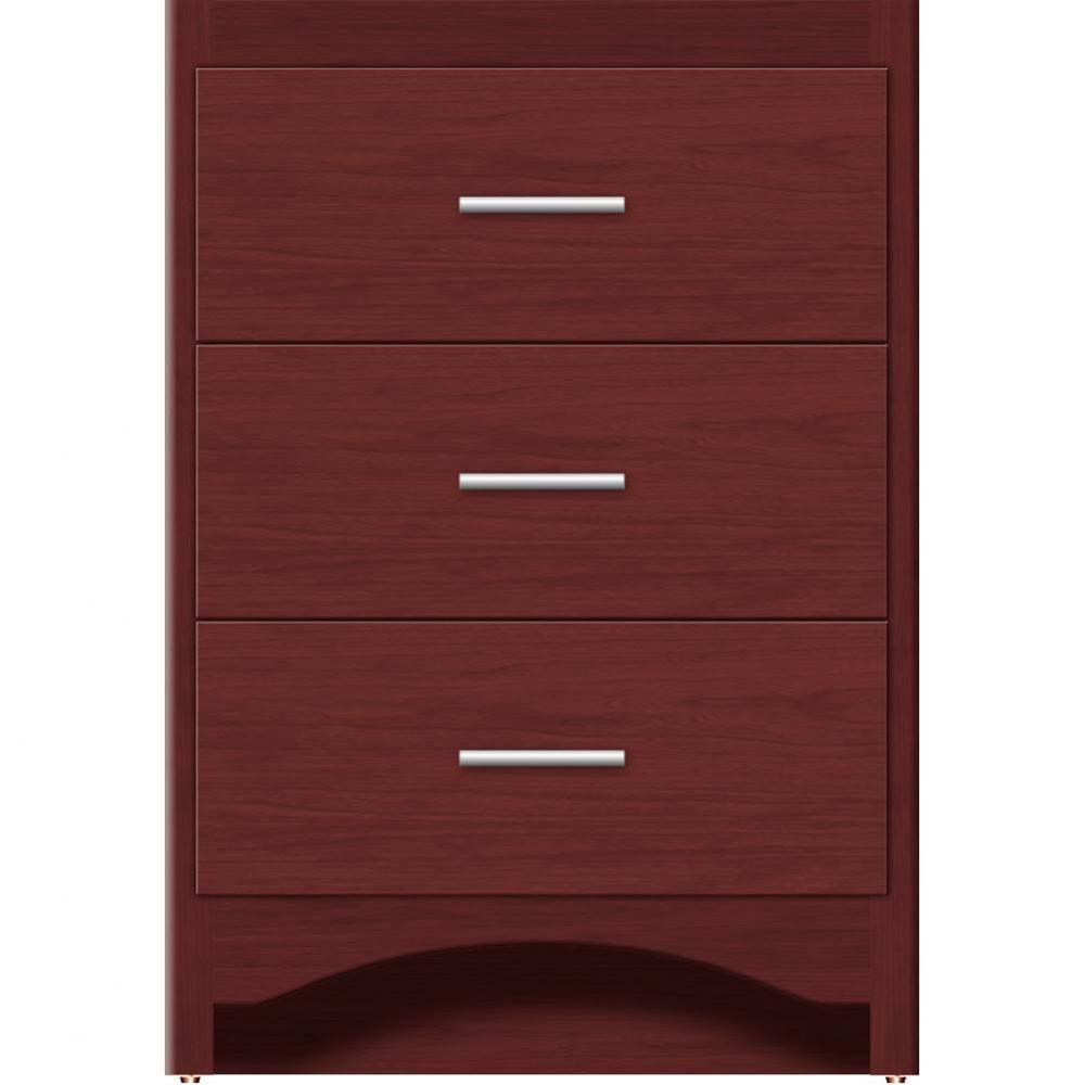24 X 18 X 34.5 Ravenna Town Vanity Slab Dk Cherry 3 Drw