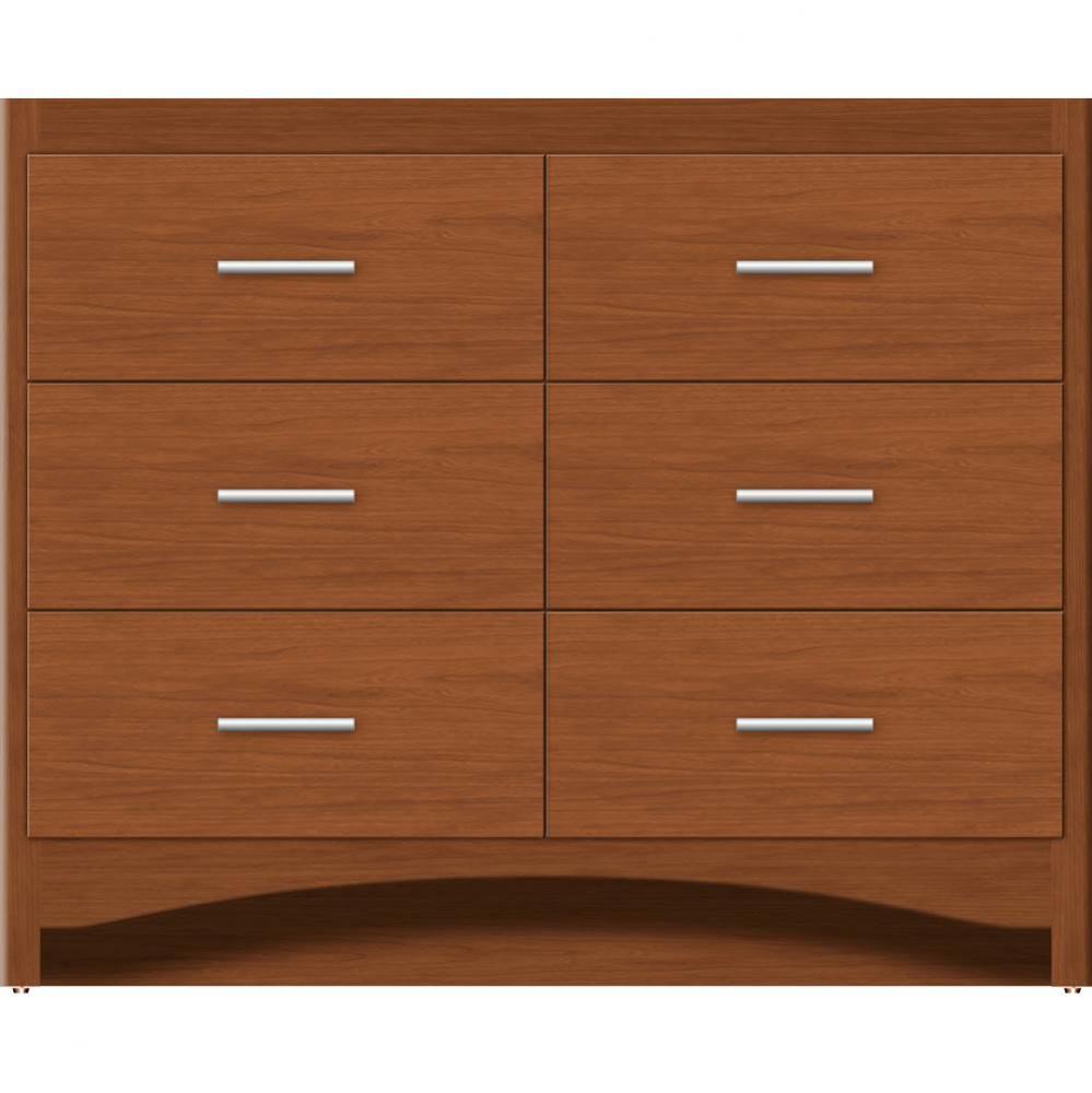 42 X 21 X 34.5 Ravenna Town Vanity Slab Cinn Cherry 6 Drw