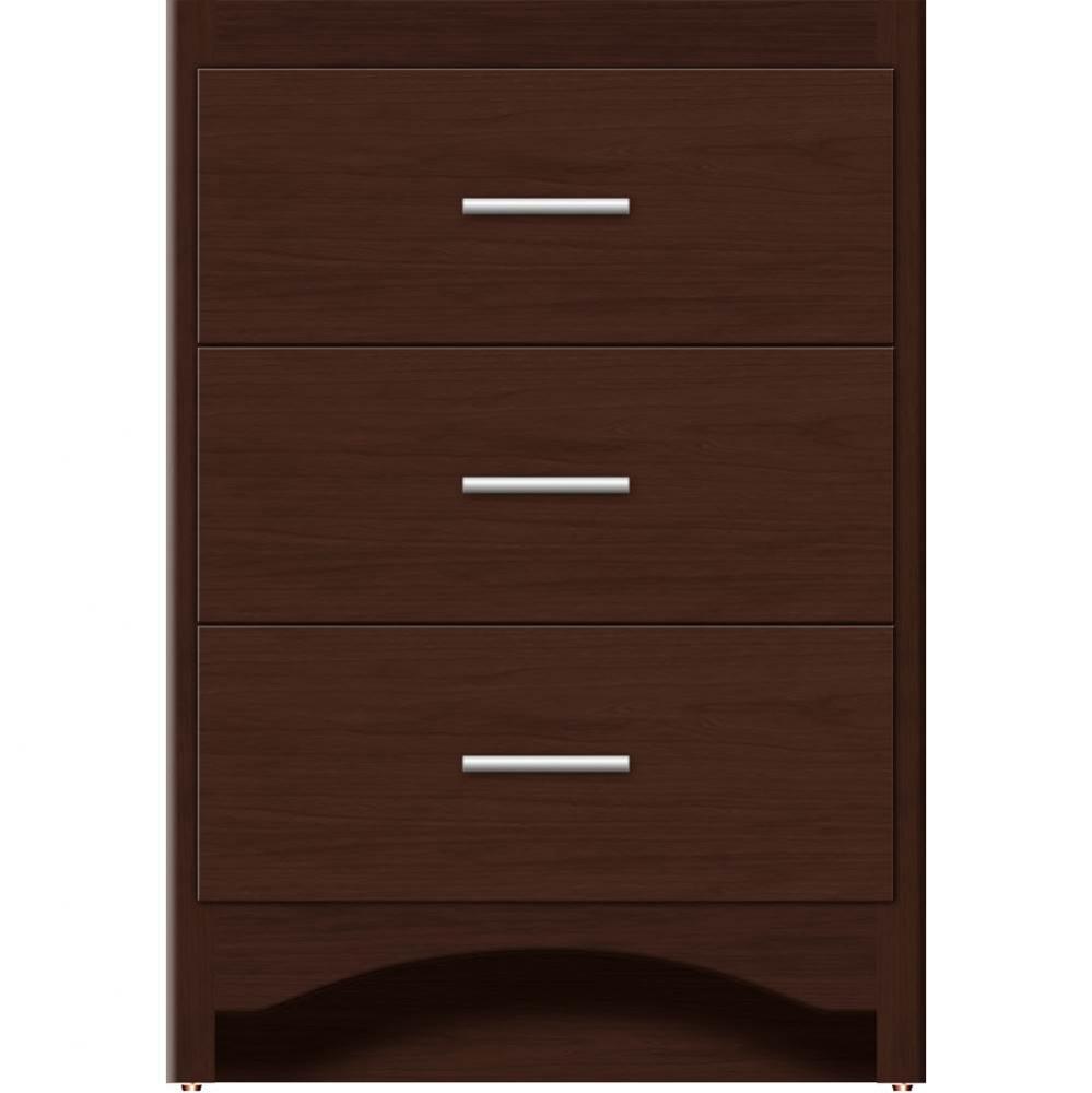 24 X 18 X 34.5 Ravenna Town Vanity Slab Choc Cherry 3 Drw