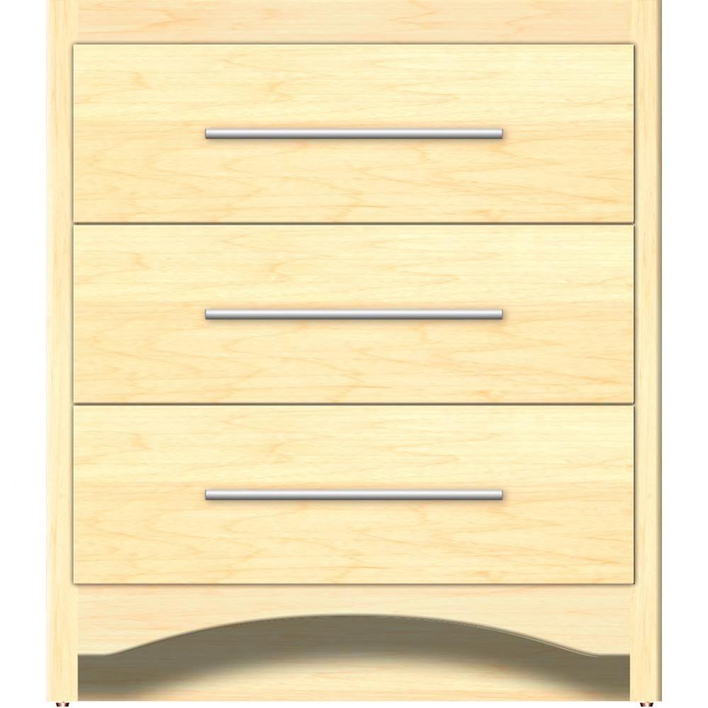 30 X 21 X 34.5 Ravenna Town Vanity Slab Nat Maple 3 Drw