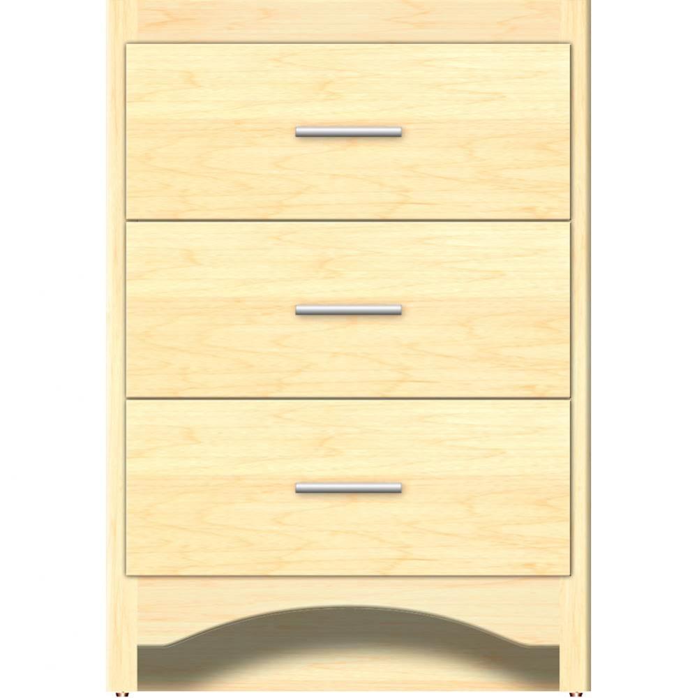 24 X 21 X 34.5 Ravenna Town Vanity Slab Nat Maple 3 Drw