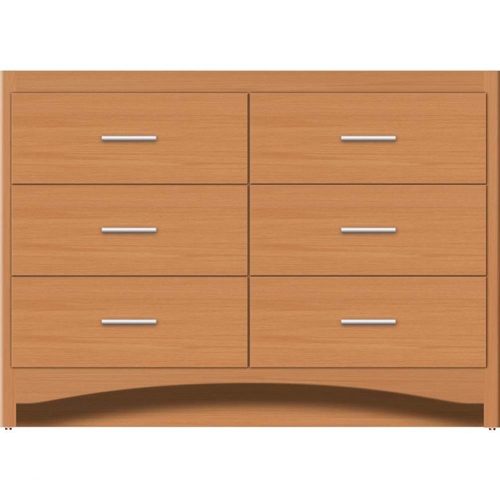 48 X 18 X 34.5 Ravenna Town Vanity Slab Nat Oak 6 Drw