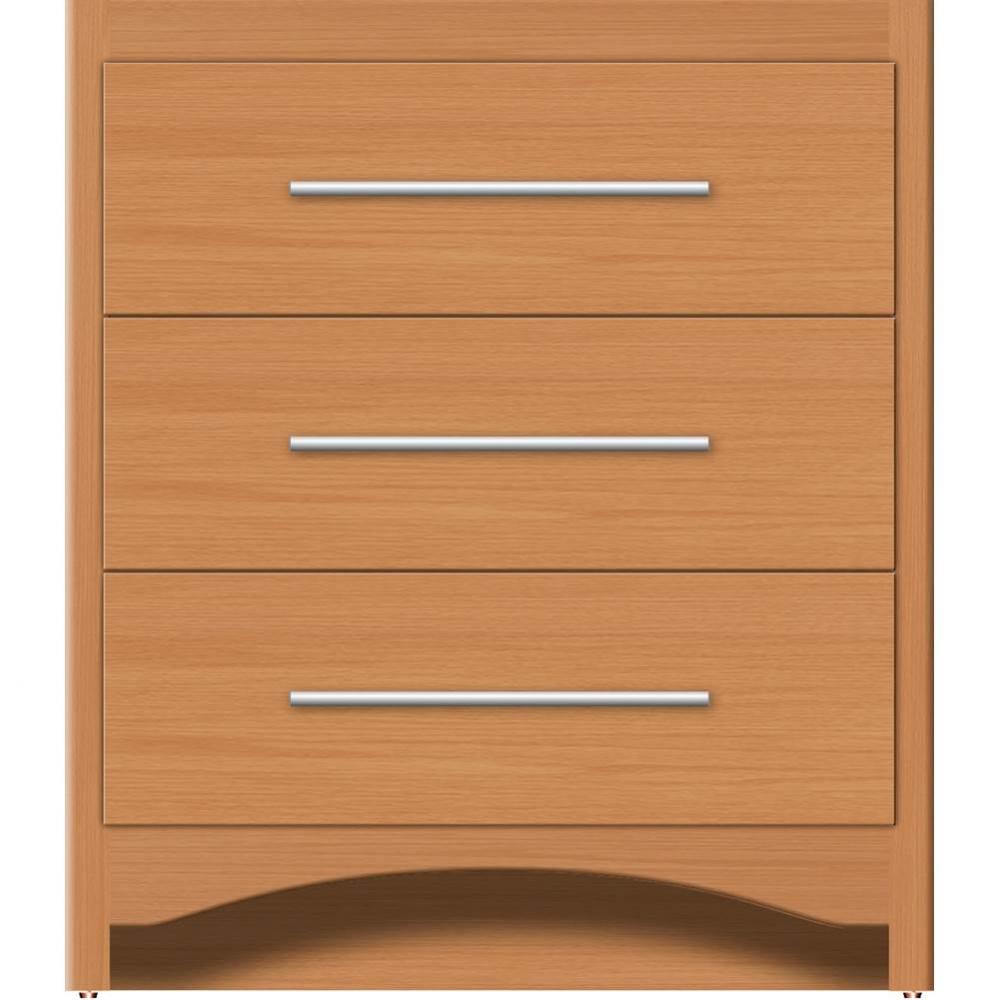 30 X 21 X 34.5 Ravenna Town Vanity Slab Nat Oak 3 Drw