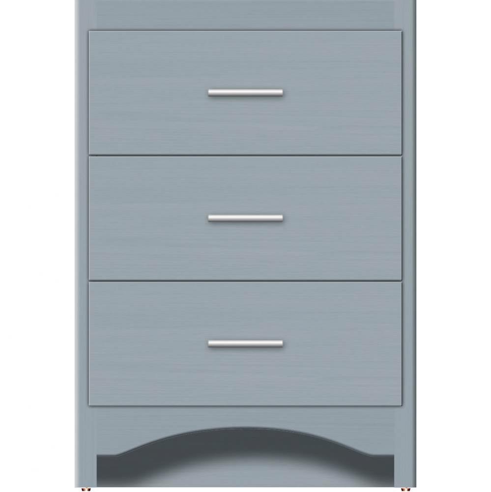 24 X 18 X 34.5 Ravenna Town Vanity Slab Silver Oak 3 Drw