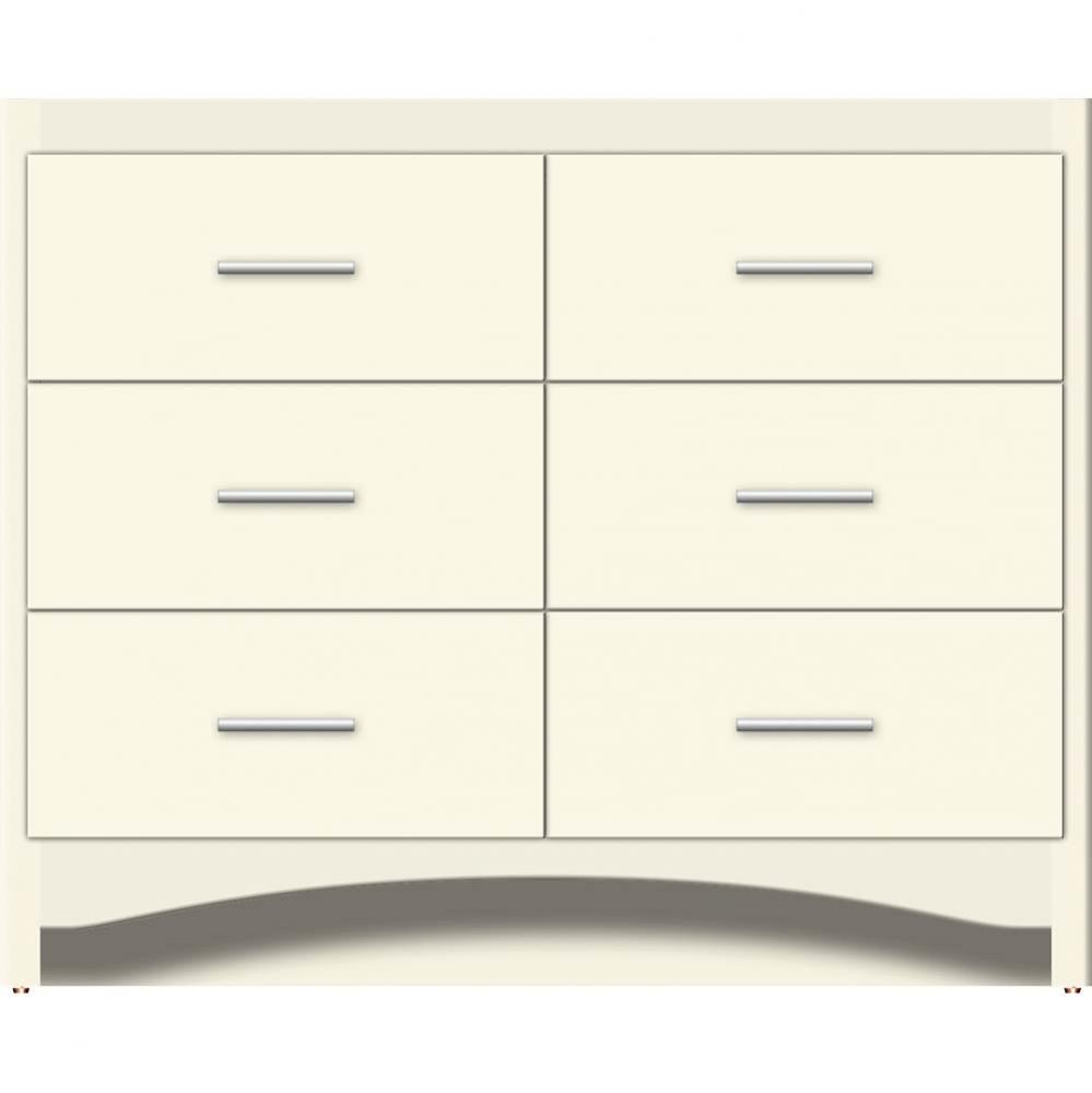 42 X 18 X 34.5 Ravenna Town Vanity Slab Sat Biscuit 6 Drw