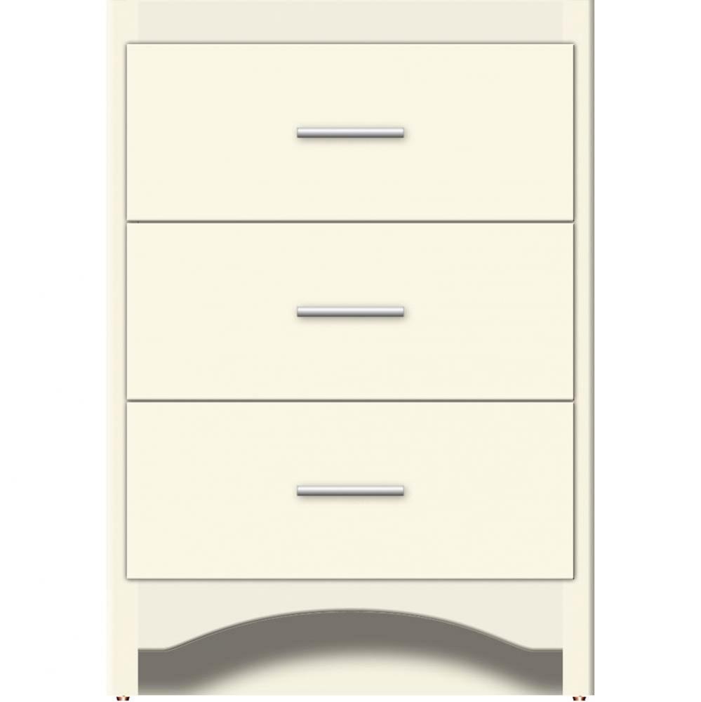 24 X 18 X 34.5 Ravenna Town Vanity Slab Sat Biscuit 3 Drw