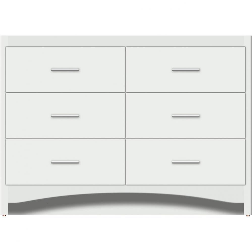 48 X 21 X 34.5 Ravenna Town Vanity Slab Powder Grey 6 Drw