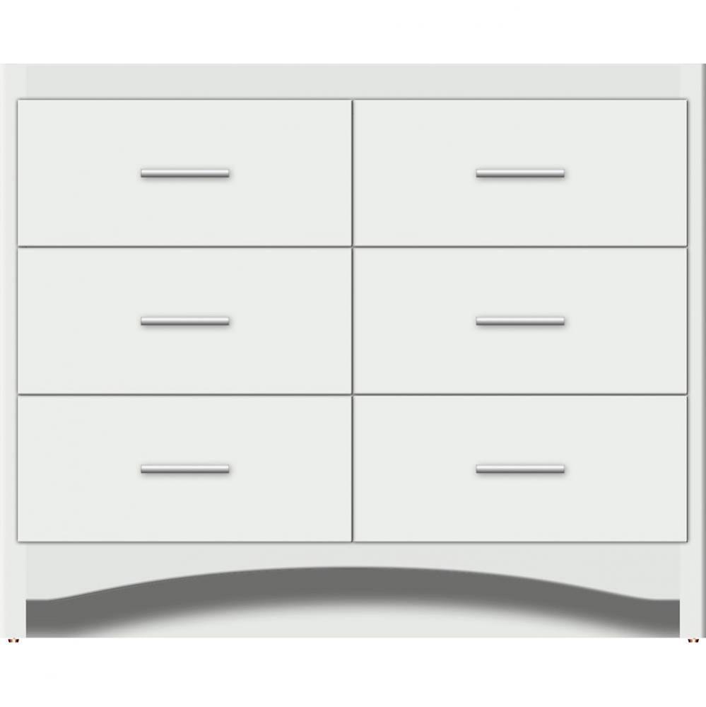42 X 21 X 34.5 Ravenna Town Vanity Slab Powder Grey 6 Drw
