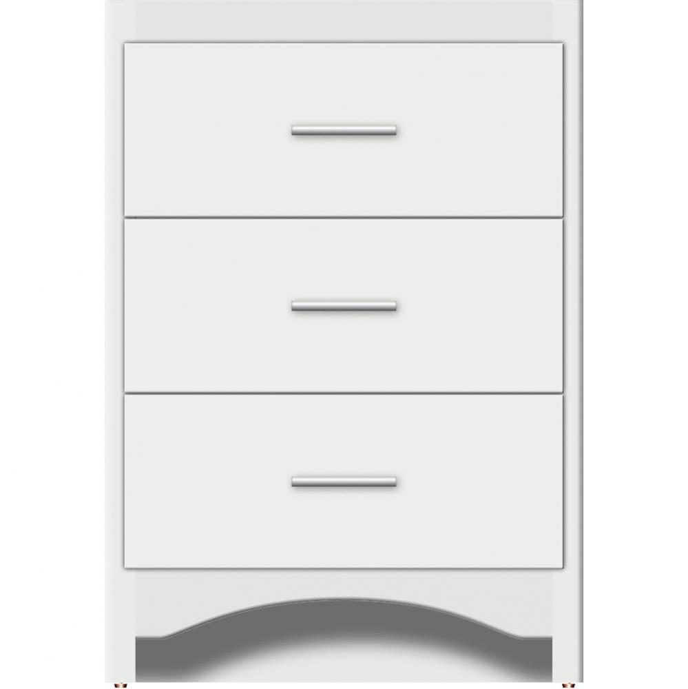 24 X 18 X 34.5 Ravenna Town Vanity Slab Powder Grey 3 Drw