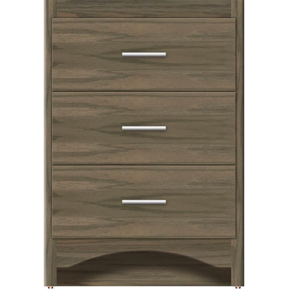24 X 21 X 34.5 Ravenna Town Vanity Slab Dusky Oak 3 Drw