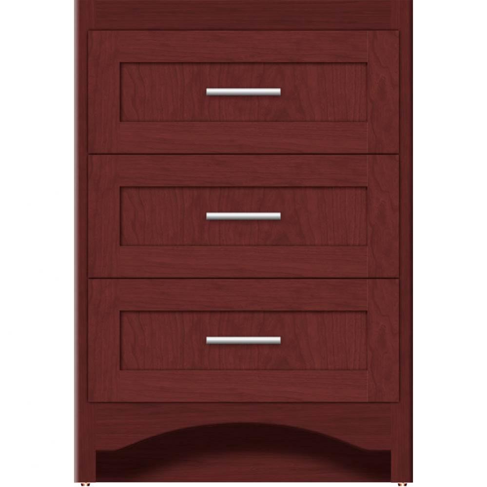 24 X 21 X 34.5 Ravenna Town Vanity Shaker Dk Cherry 3 Drw