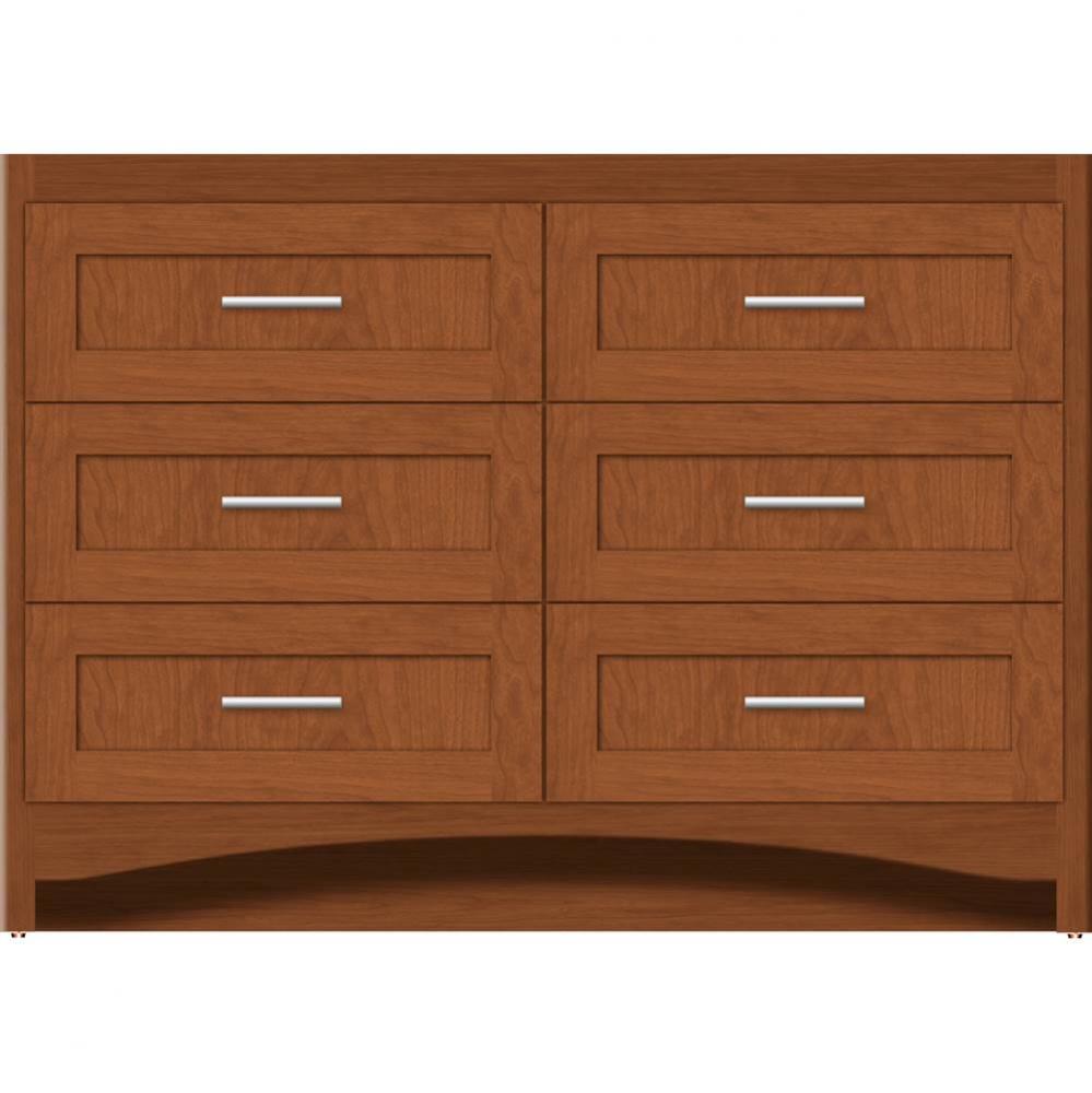 48 X 21 X 34.5 Ravenna Town Vanity Shaker Cinn Cherry 6 Drw