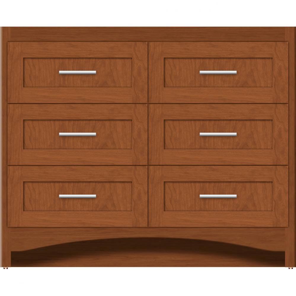 42 X 21 X 34.5 Ravenna Town Vanity Shaker Cinn Cherry 6 Drw