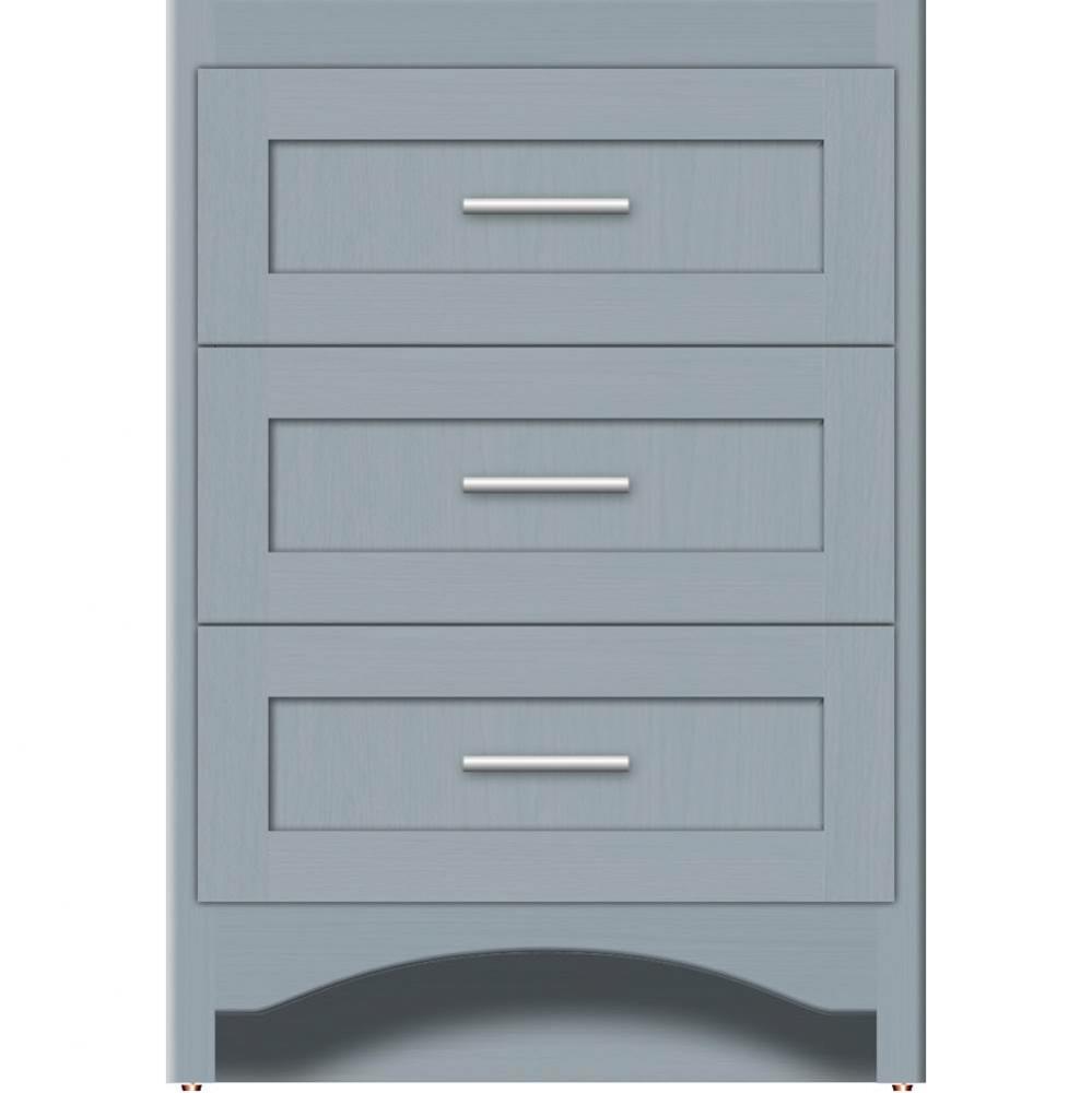 24 X 21 X 34.5 Ravenna Town Vanity Shaker Silver Oak 3 Drw