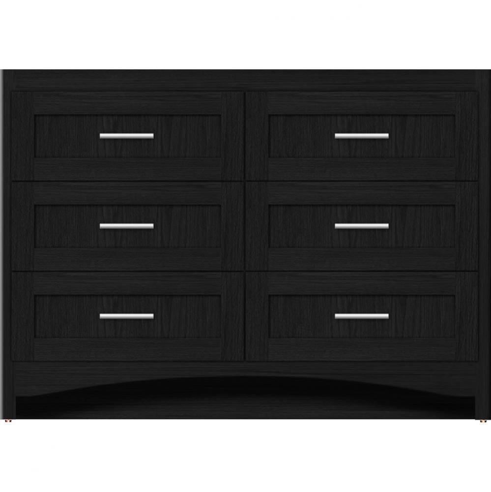 48 X 21 X 34.5 Ravenna Town Vanity Shaker Midnight Oak 6 Drw