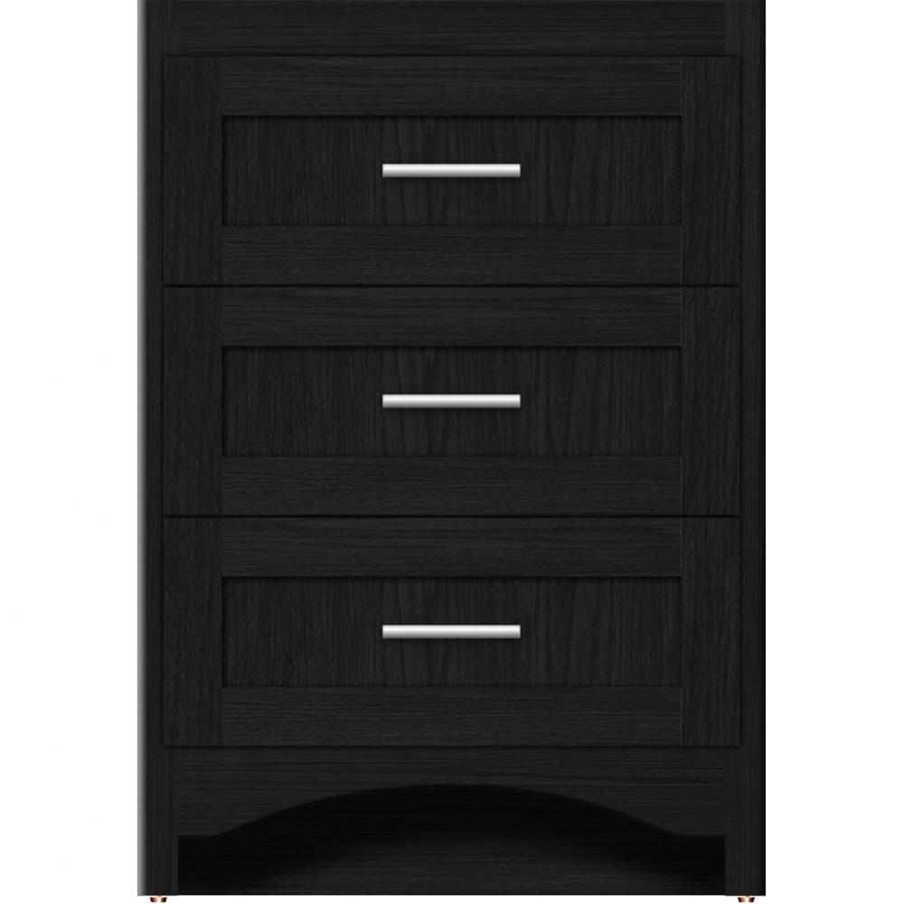 24 X 18 X 34.5 Ravenna Town Vanity Shaker Midnight Oak 3 Drw