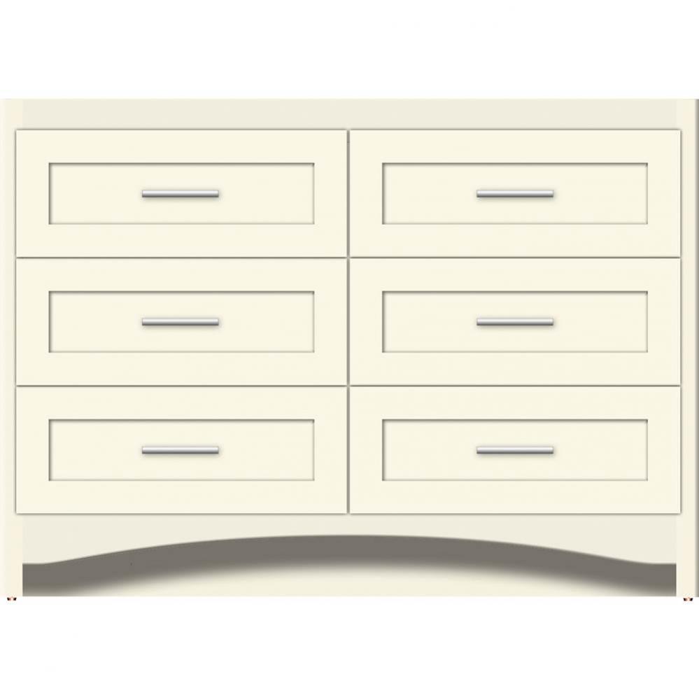 48 X 18 X 34.5 Ravenna Town Vanity Shaker Sat Biscuit 6 Drw