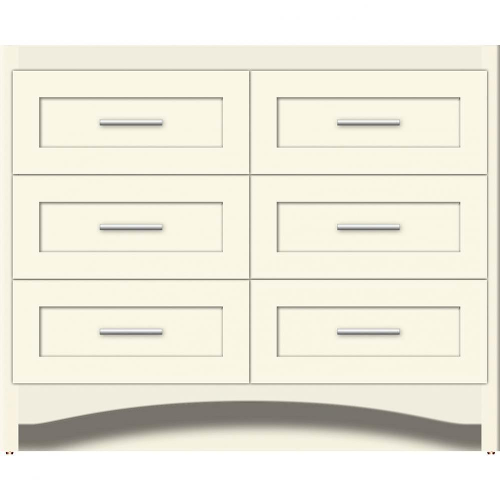 42 X 21 X 34.5 Ravenna Town Vanity Shaker Sat Biscuit 6 Drw
