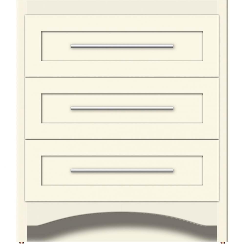 30 X 21 X 34.5 Ravenna Town Vanity Shaker Sat Biscuit 3 Drw
