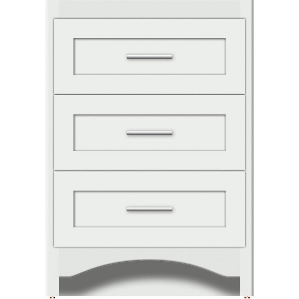 24 X 21 X 34.5 Ravenna Town Vanity Shaker Powder Grey 3 Drw