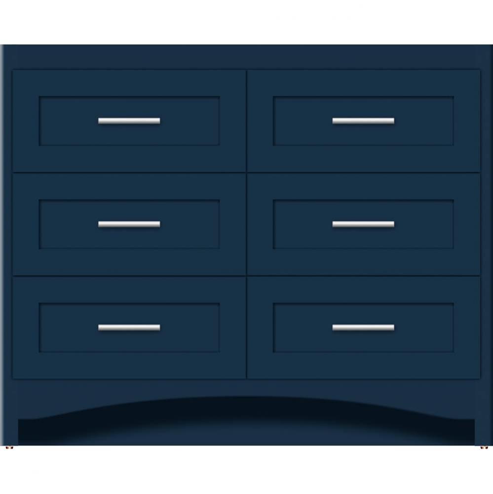 42 X 21 X 34.5 Ravenna Town Vanity Shaker Lapis Night 6 Drw