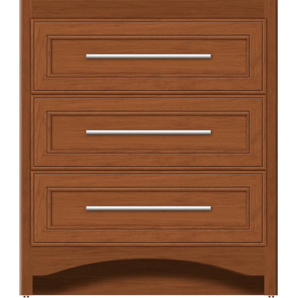 30 X 18 X 34.5 Ravenna Town Vanity Deco Miter Cinn Cherry 3 Drw