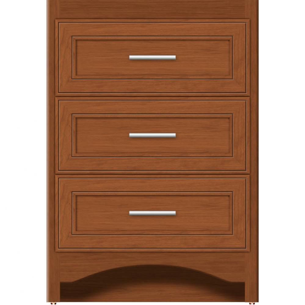 24 X 21 X 34.5 Ravenna Town Vanity Deco Miter Cinn Cherry 3 Drw