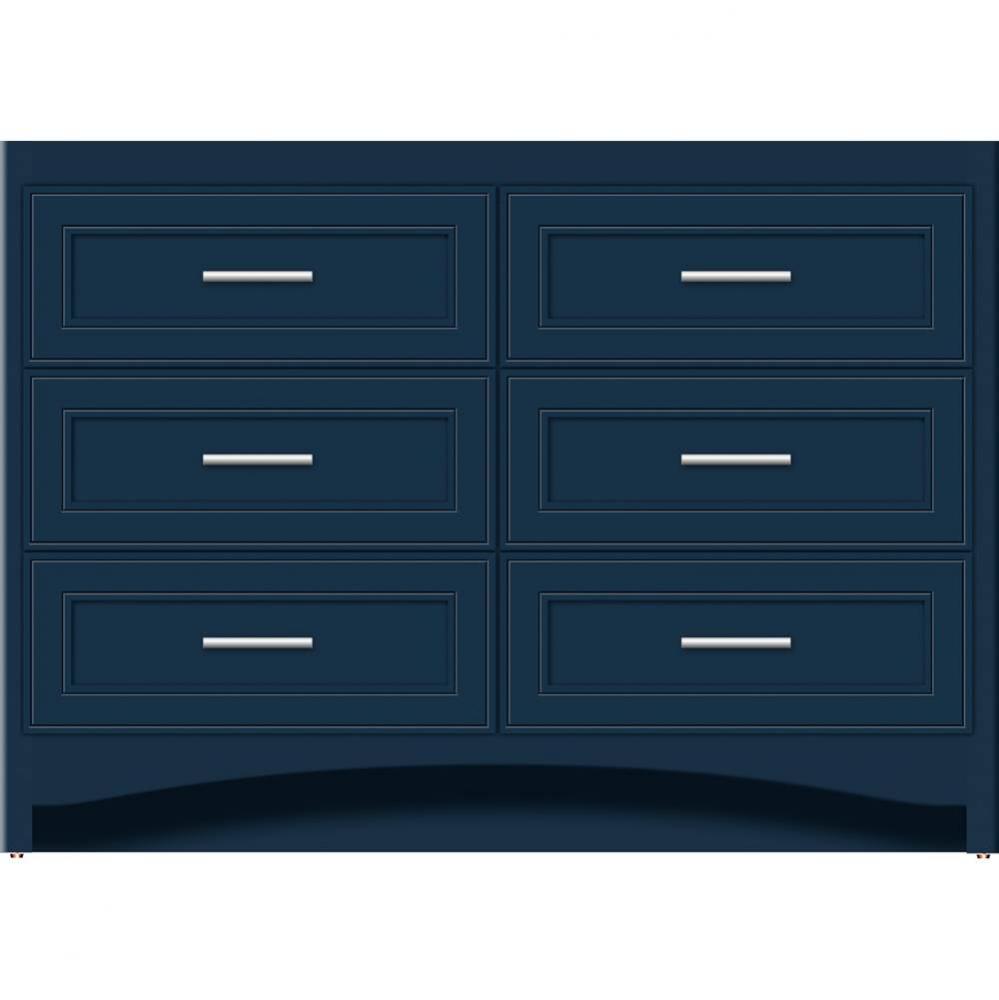 48 X 18 X 34.5 Ravenna Town Vanity Deco Miter Lapis Night 6 Drw