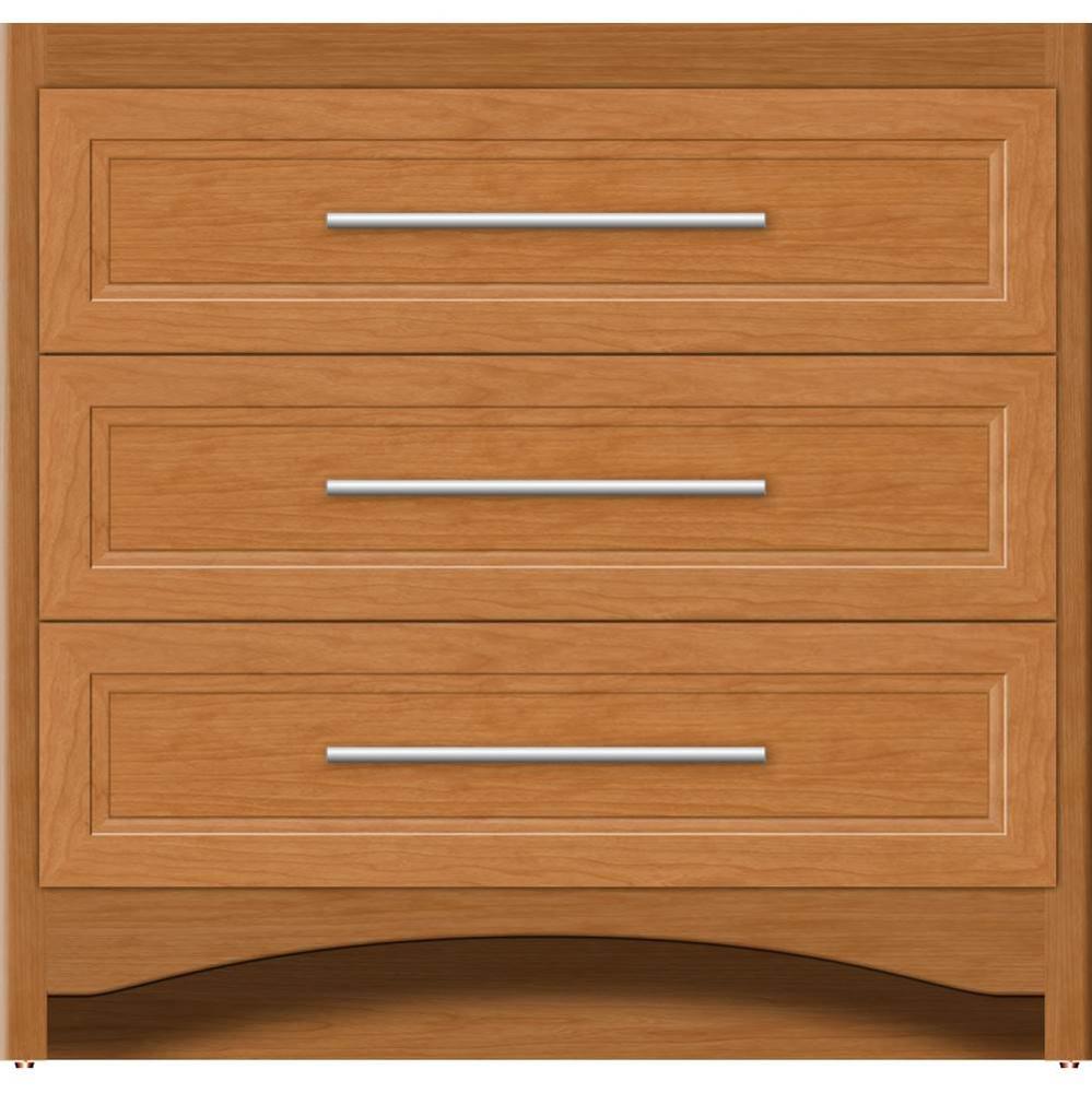 36 X 18 X 34.5 Ravenna Town Vanity Ogee Miter Nat Cherry 3 Drw