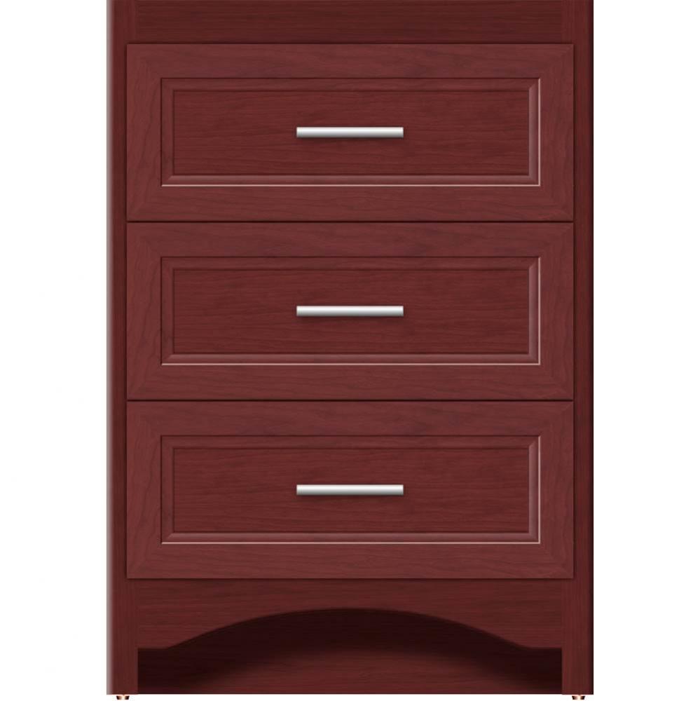 24 X 21 X 34.5 Ravenna Town Vanity Ogee Miter Dk Cherry 3 Drw