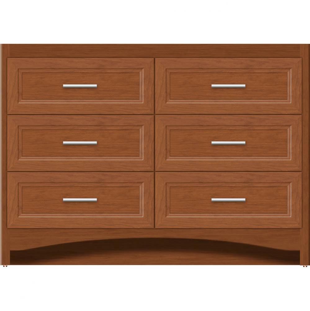 48 X 18 X 34.5 Ravenna Town Vanity Ogee Miter Cinn Cherry 6 Drw